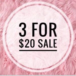 Bundle 3 items marked with 🌸 and 3/$20